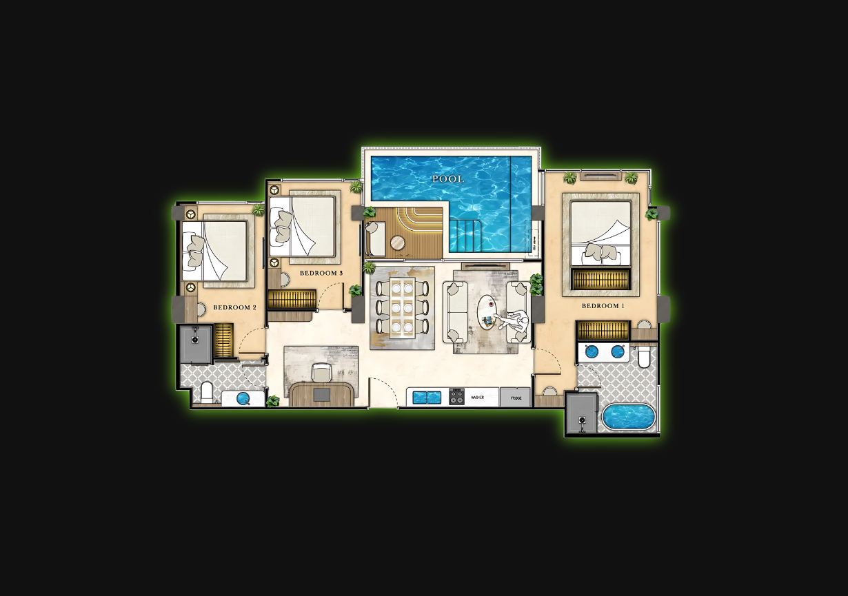 3 Bedroom Floor Plan